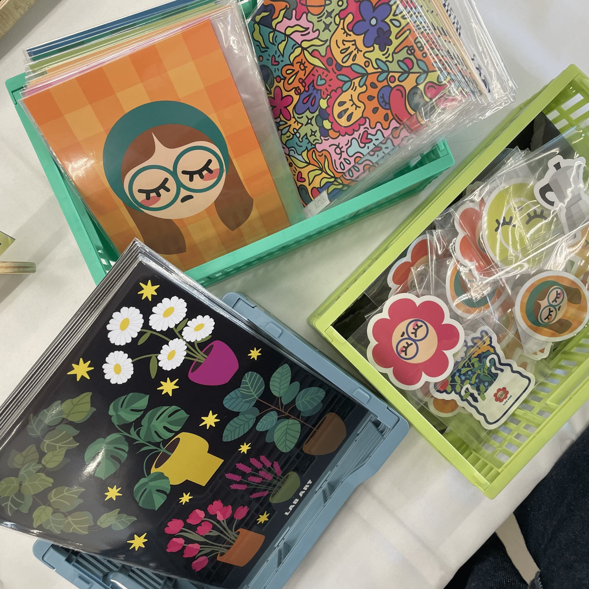 stickers cartes postales