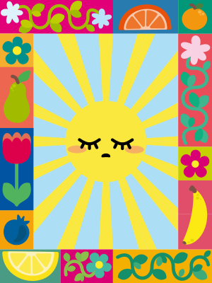 illustration soleil décoration 